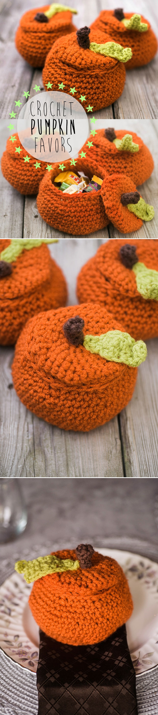 DIY Crochet Pumpkin Halloween Favor Ideas