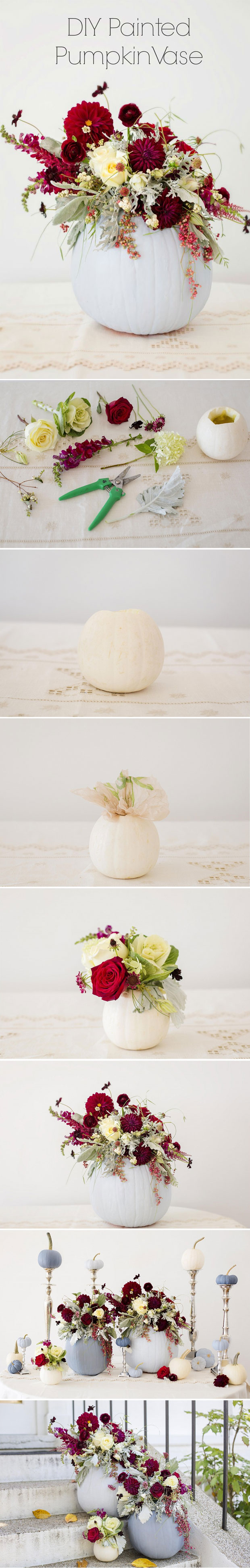 DIY Pumpkin Vase For Halloween.