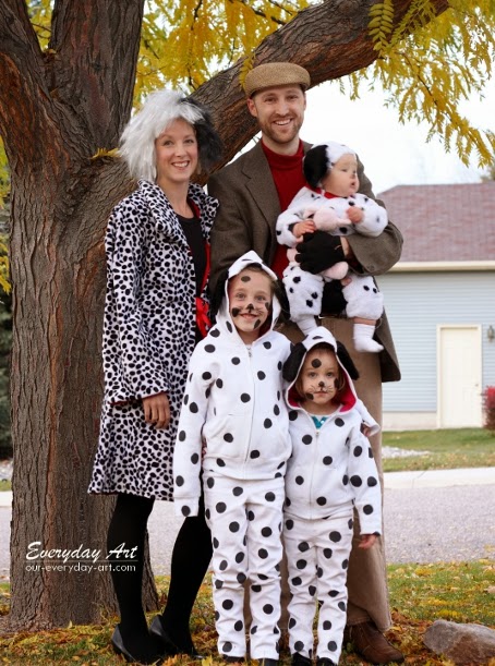 Dalmations, Cruella de Vil and Jasper.