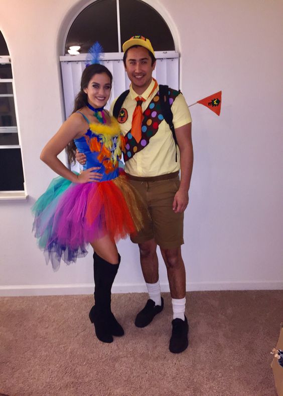 Disney's Up movie, Kevin and Russell couples costume.