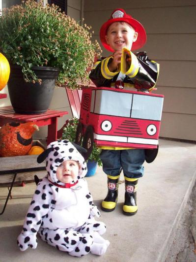 Firetruck and Dalmation