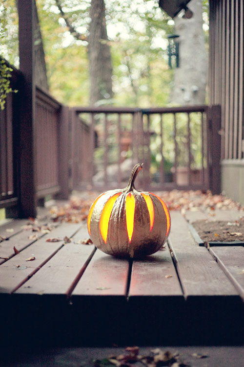 Happy Halloween! Pumpkin is ready to welcome trick-or-treaters. 