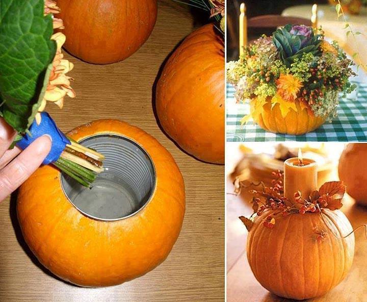 How to Make a Pumpkin Vase Centerpiece.