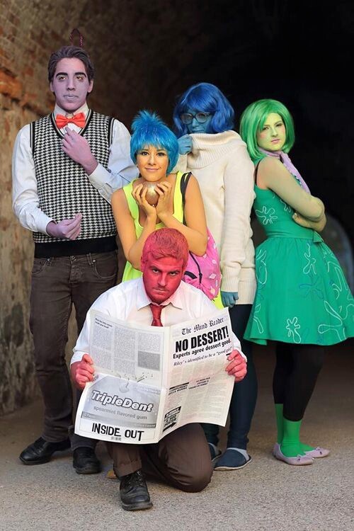 Inside Out gang Halloween group costume idea.