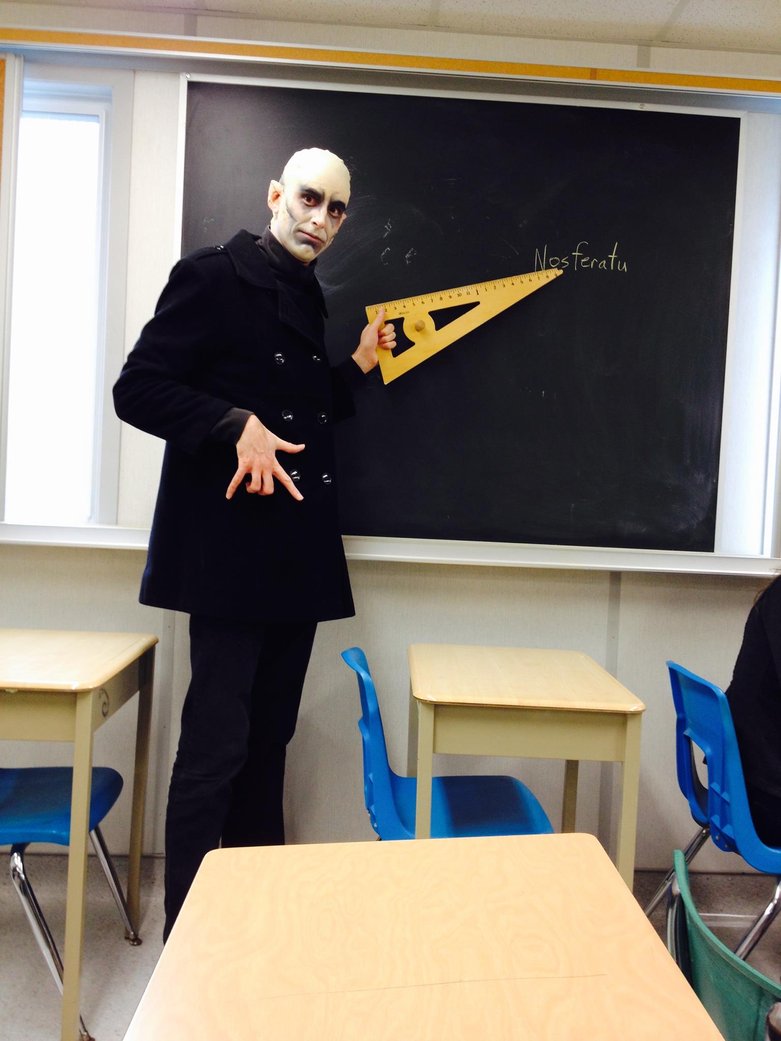 Math teacher went to school as Dracula.