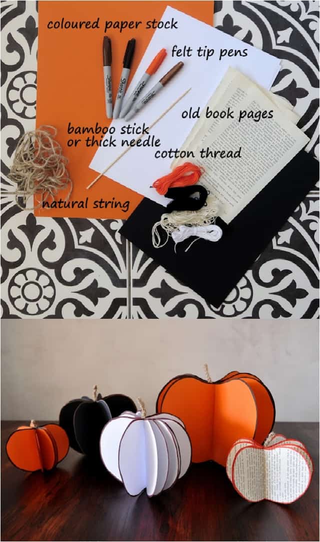 Paper Pumpkins Decor.