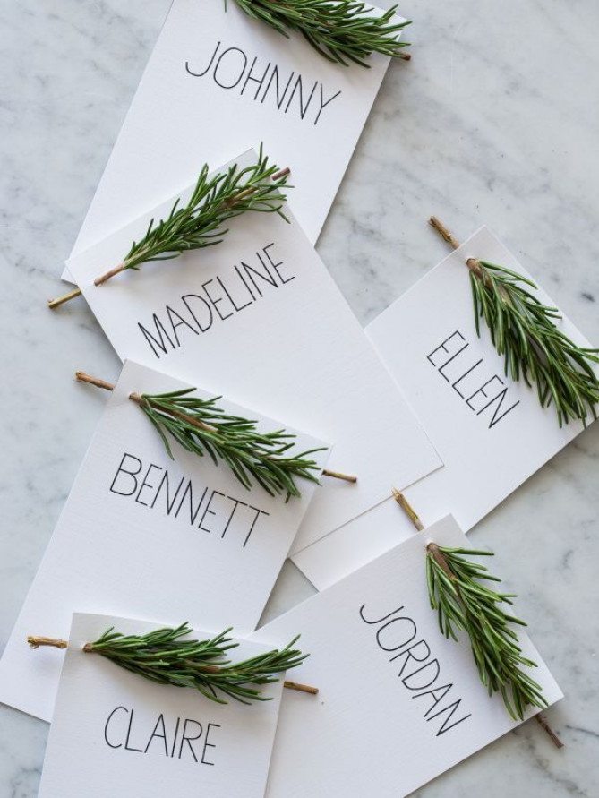 Personalize Place Cards & Settings