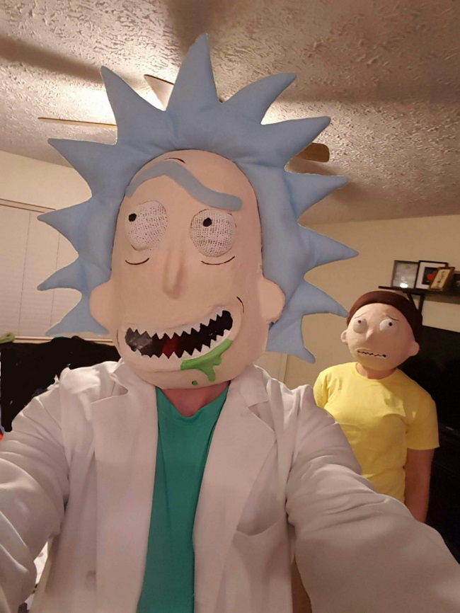 Rick and Morty costumes.