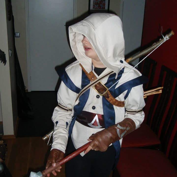 An Assassins Creed costume.