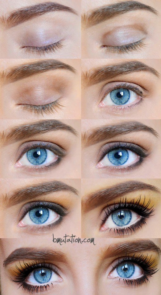 Beautiful Orange Eye Makeup Idea.