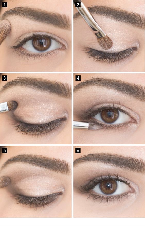 Brown Eyes Using Simple Makeup Items.