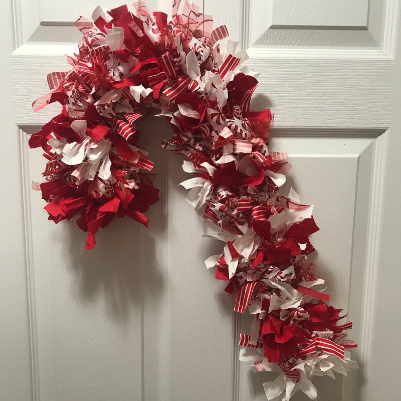 Candy cane wreath.