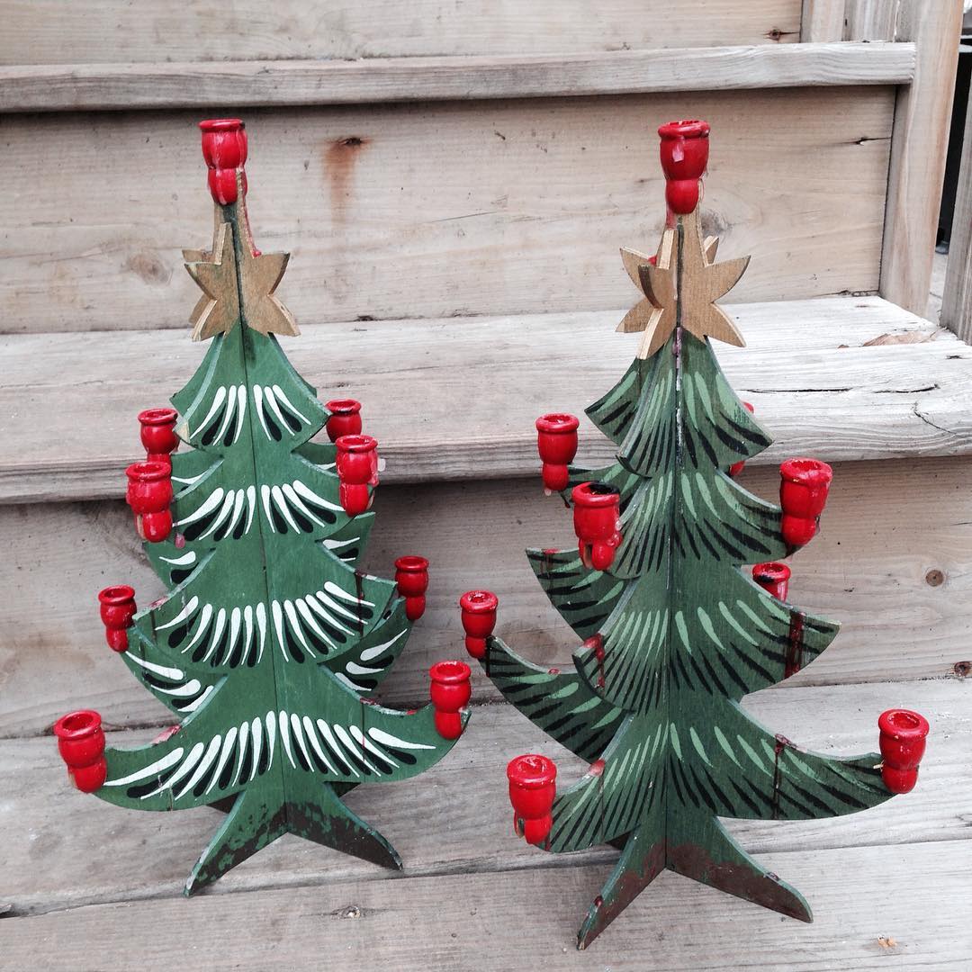 Christmas Tree candle holders.