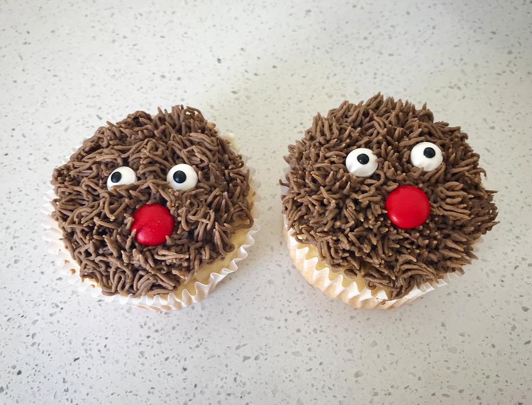 Christmas cupcakes.