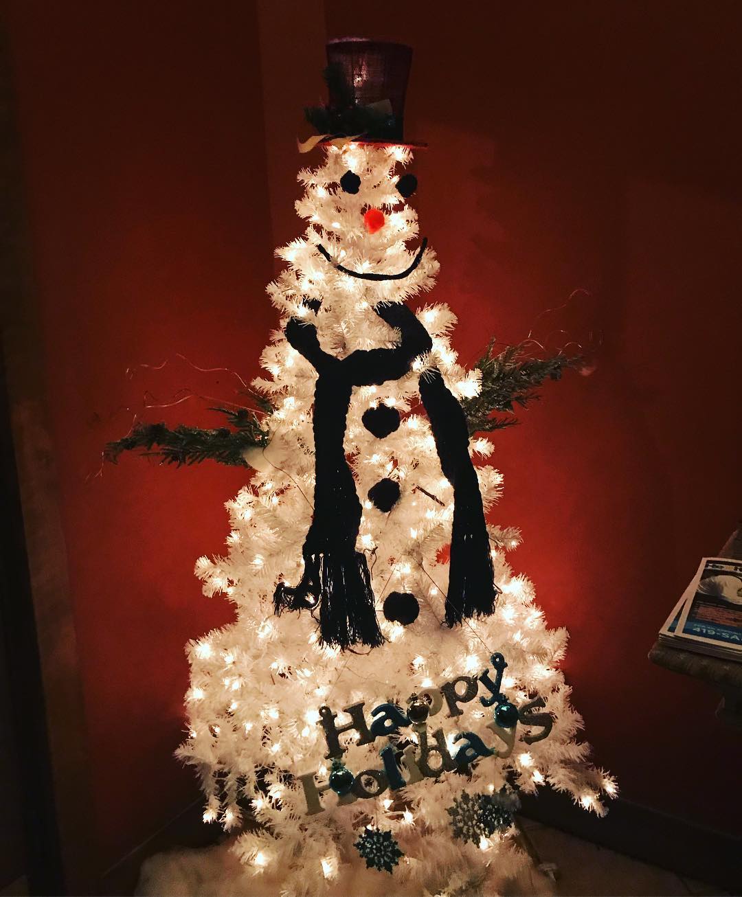 Christmas snowman tree!