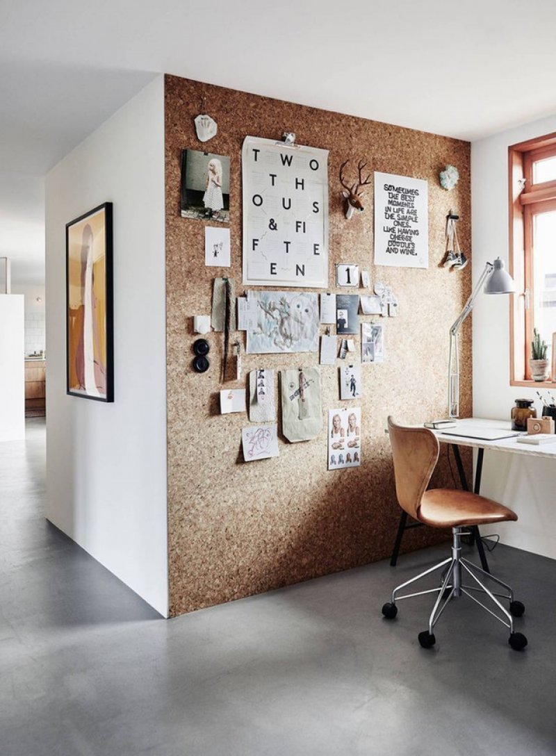 Cover a Wall in Corkboard.