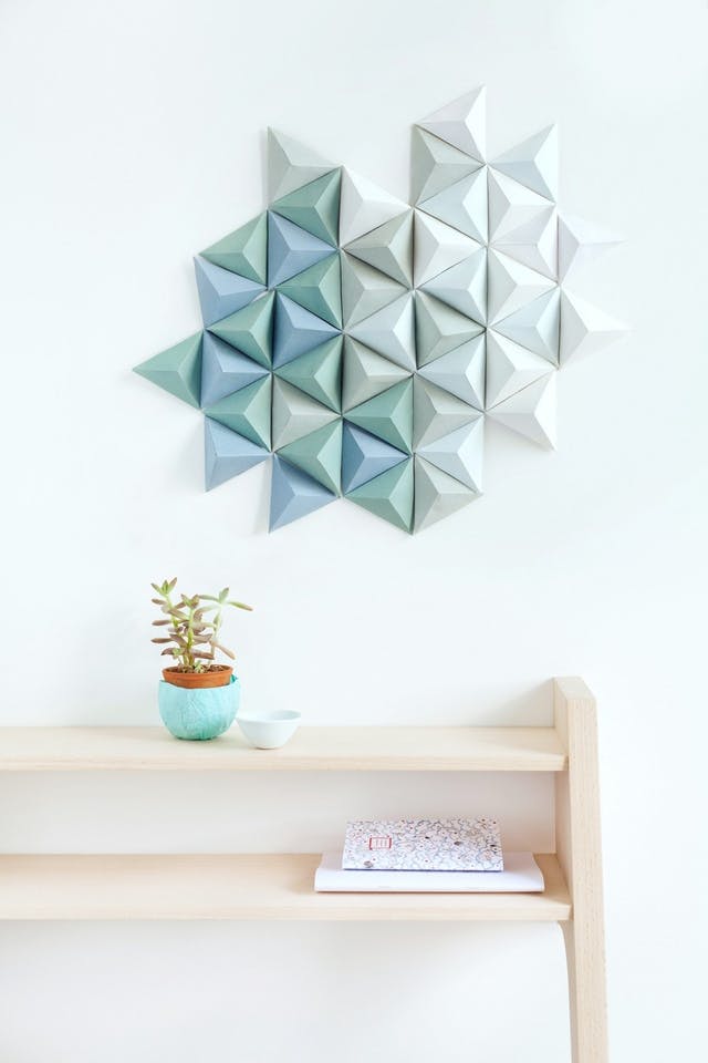 DIY 3D Geometric Paper Sculpture.