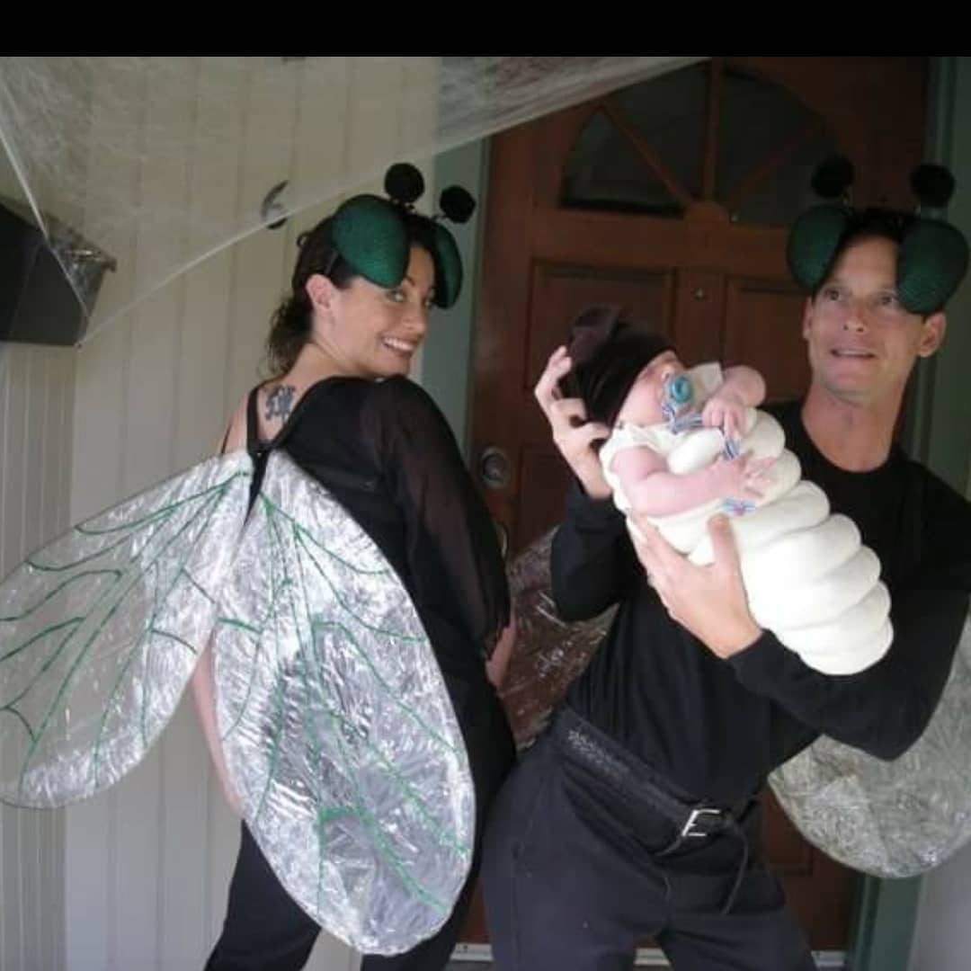 Fly and maggot costume.