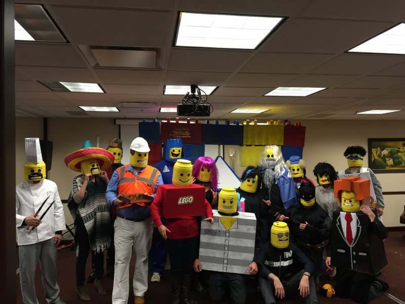 Office team on Halloween.