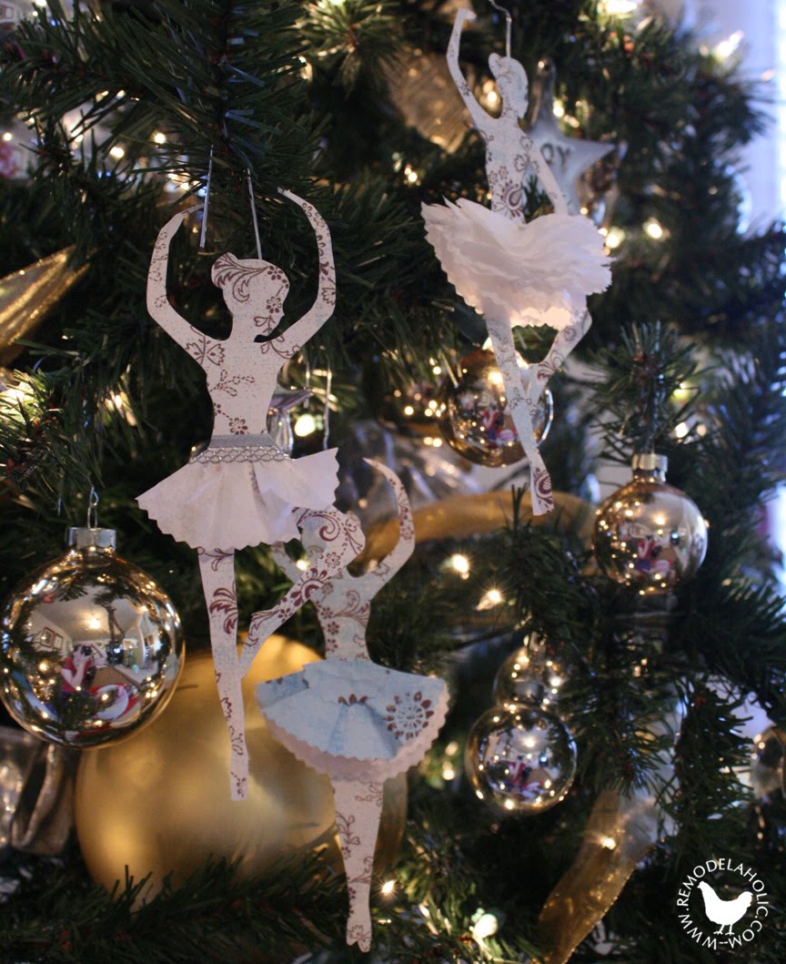 Paper Ballerinas. DIY Christmas Ornaments