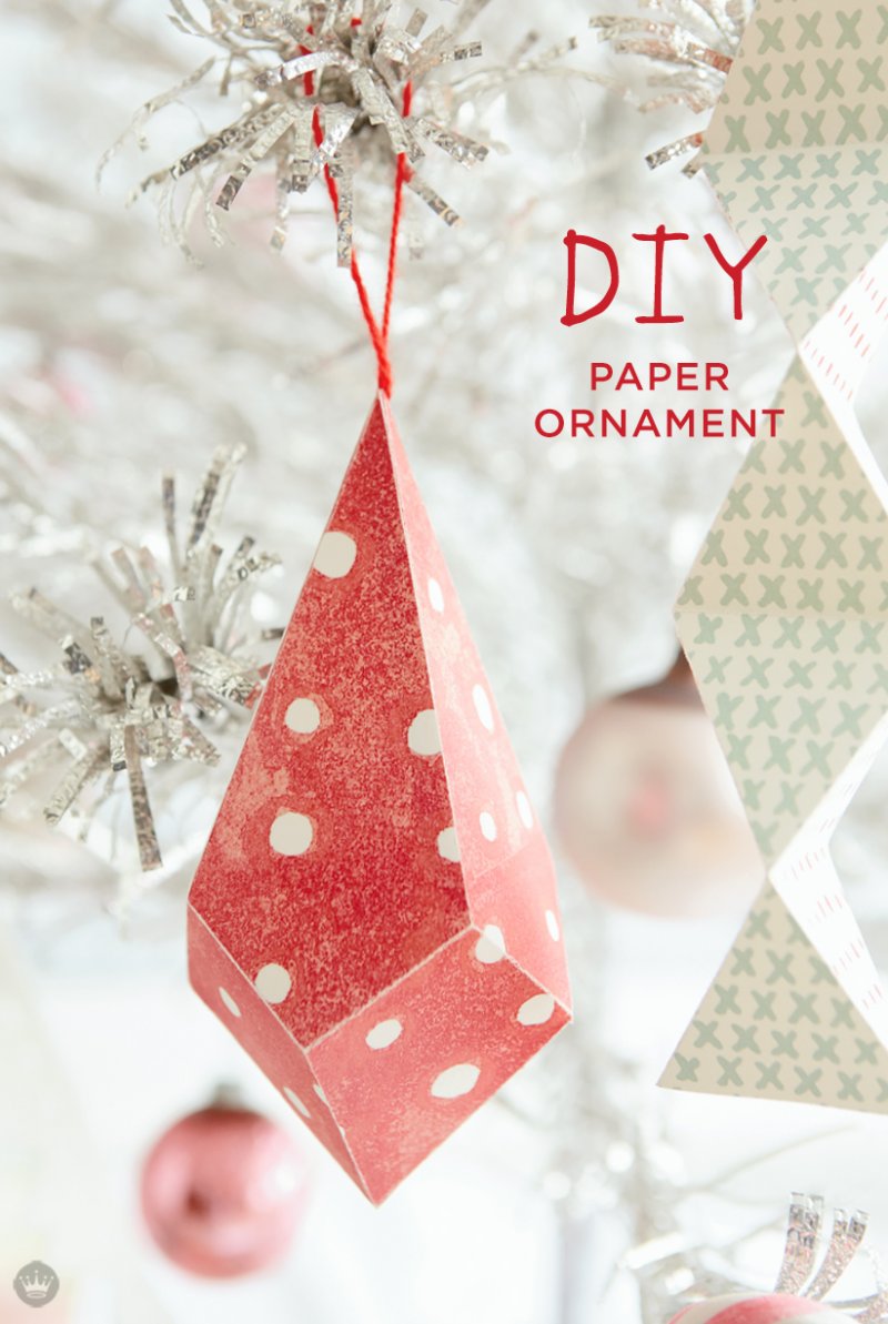 Paper Drops. DIY Christmas Ornaments