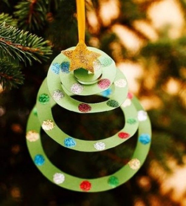 Paper Spiral Trees. DIY Christmas Ornaments