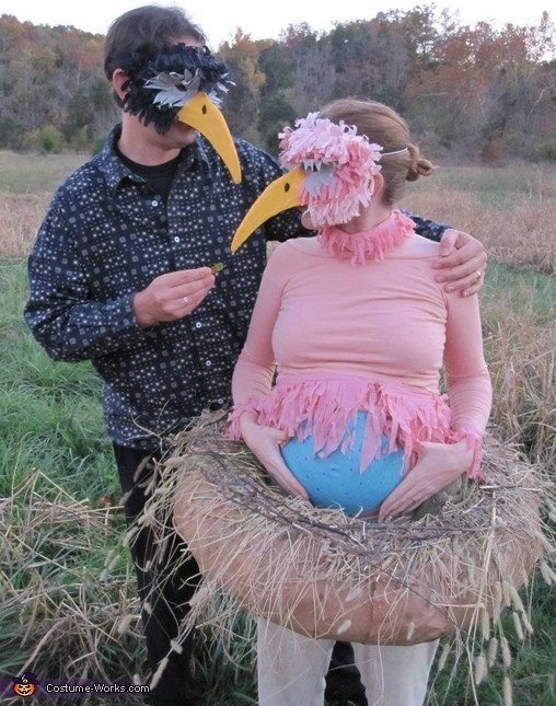 Pregnant bird halloween costume idea.