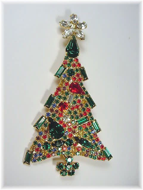 Sparkling Vintage Rhinestone Christmas Tree by FindMeTreasures