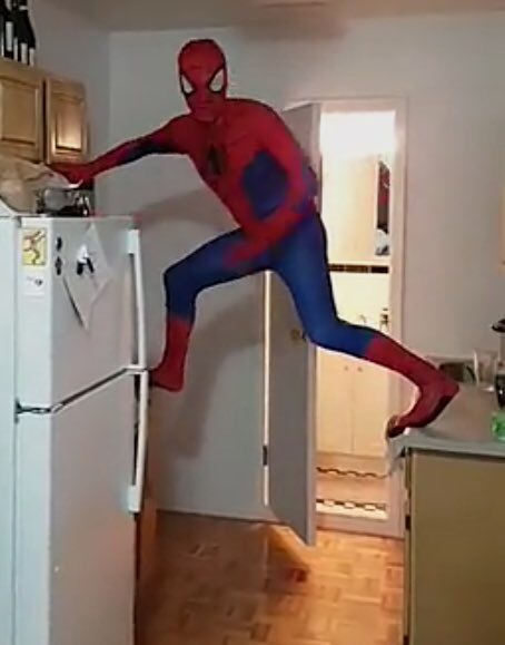 Spider-man costume for halloween.