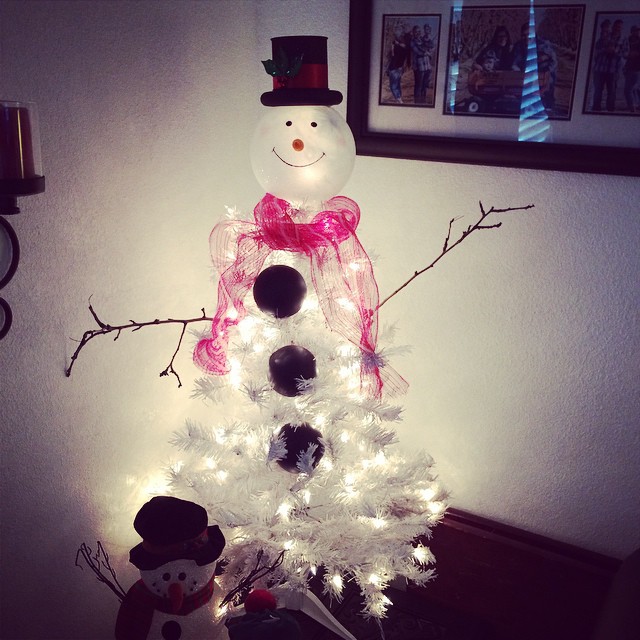 Super cute snowman Christmas tree.