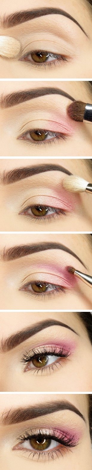 Try Pink and Yellow Eye Makeup Tutorial.