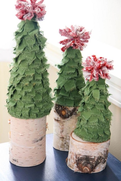Awesome Tutorial For Kids To Make Scrappy Fabric Trees