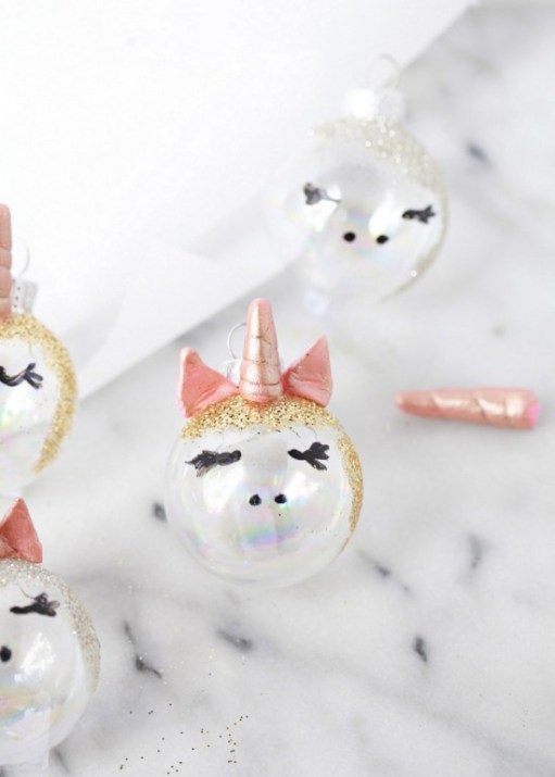 Beautiful Unicorn Christmas Ornaments