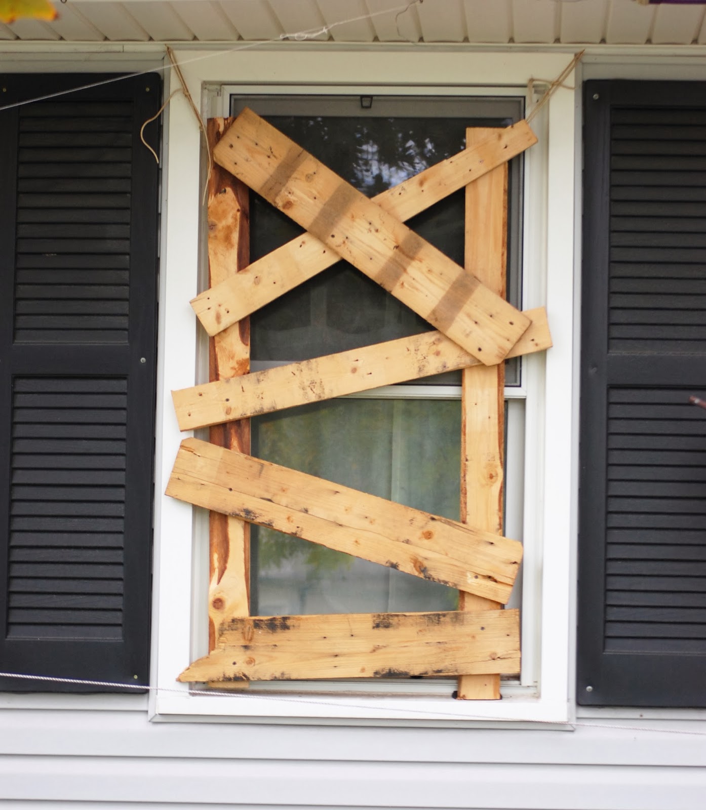 Boarded Window Halloween Decoration DIY.