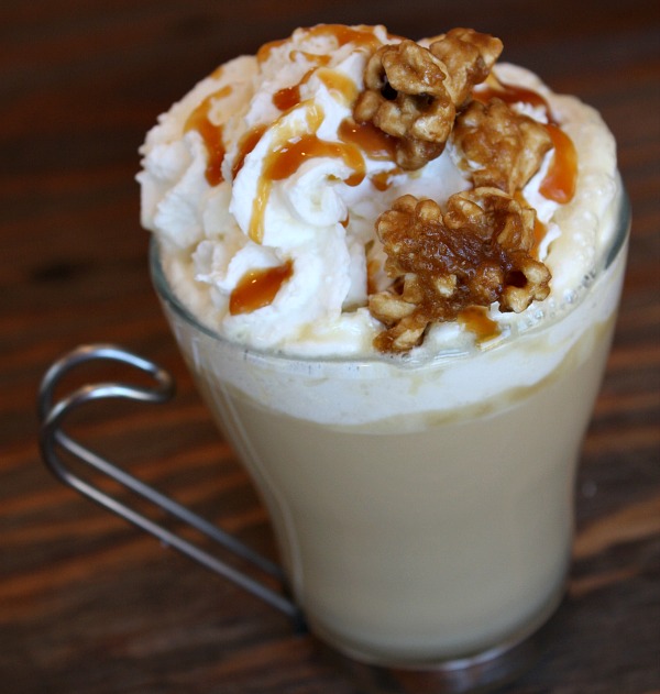 Caramel Corn Hot Chocolate.