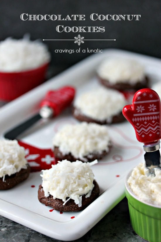 Chocolate Coconut Cookies by Cravings of a Lunatic