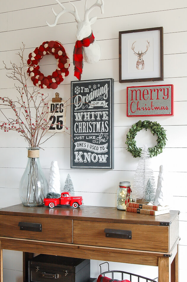 Christmas Entryway Gallery Wall