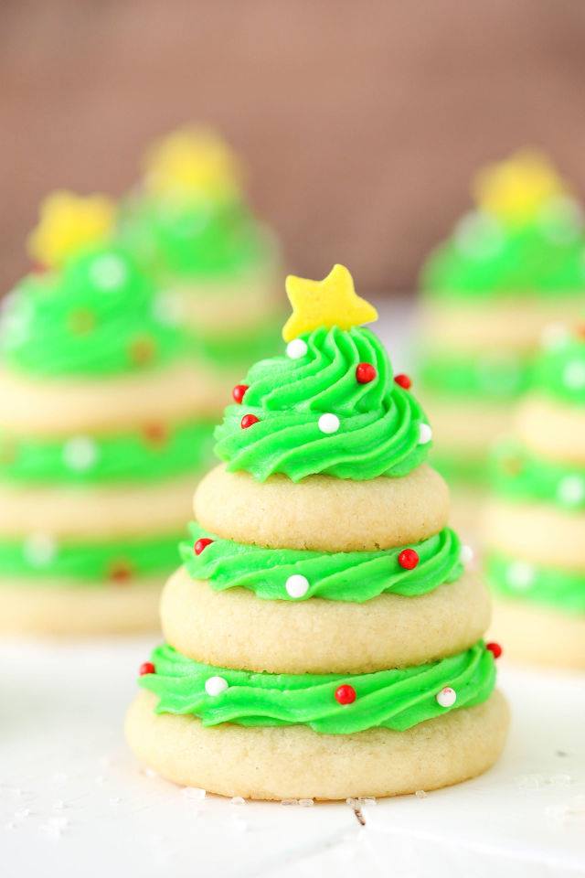 Christmas Tree Cookie Stacks by Delish