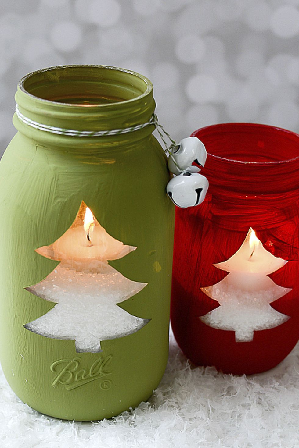 Christmas Tree Mason Jar Votive