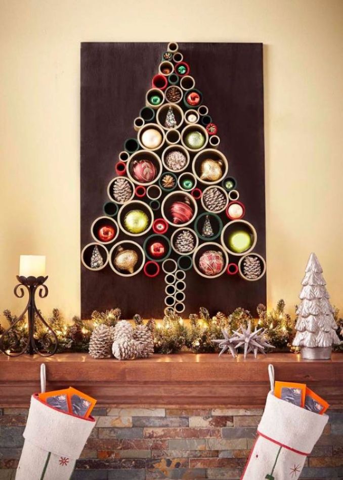 Christmas decorations with this PVC pipe Christmas tree!