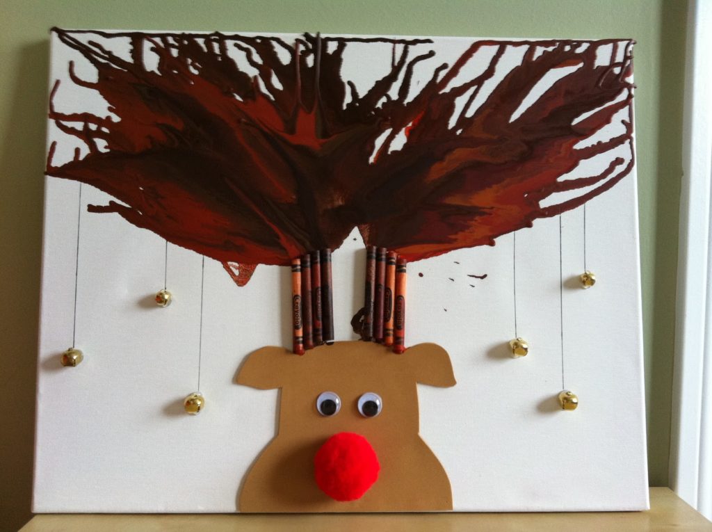 Christmas-themed wall art.