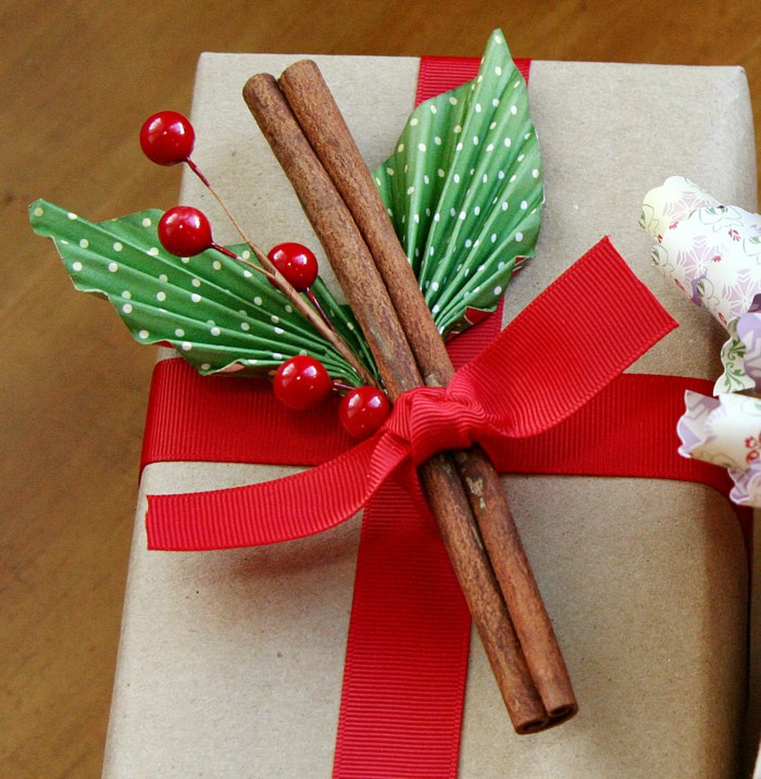 Cinnamon for wrapping gifts.