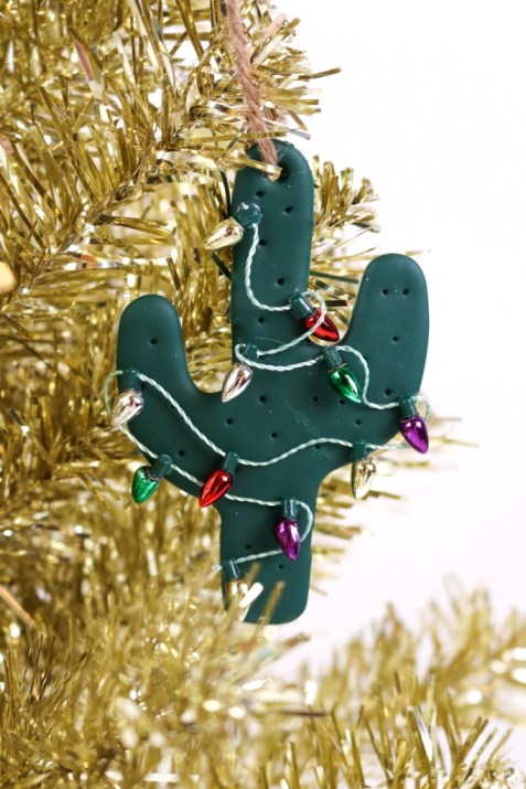 DIY Cactus Ornaments craft idea is really simple.