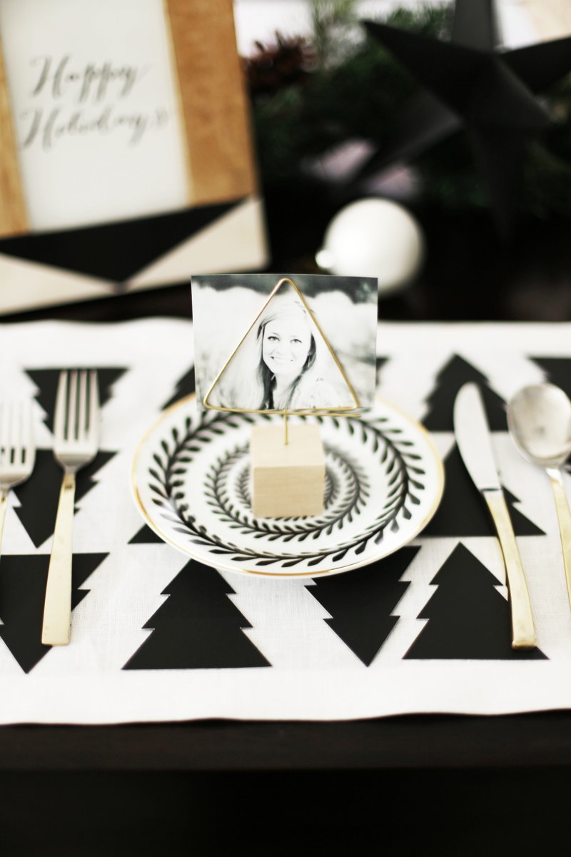 DIY Christmas Tree Place Cards Holders.