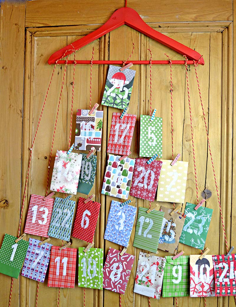 DIY Paper Envelope Advent Calendar.