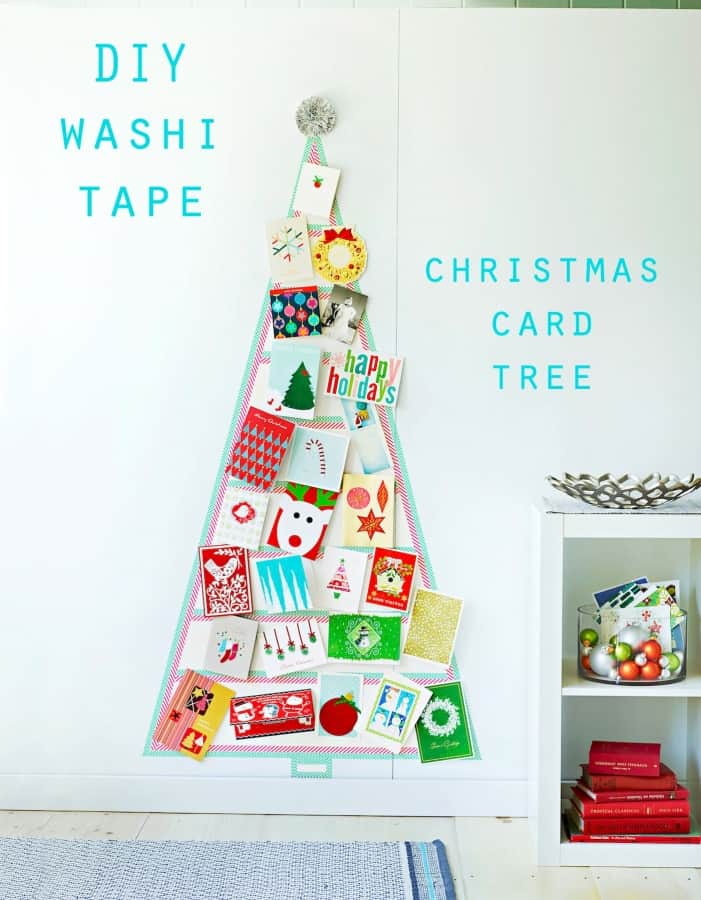 DIY Washi Tape Christmas Card Tree