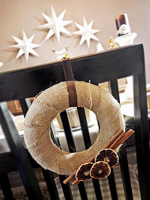 Decorate your chair with cinnamon sticks.