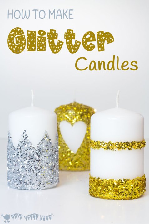 Fabulous Craft For Christmas With Glitter Candles