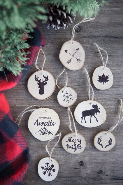 Faux wood ornaments can be a perfect idea for you.
