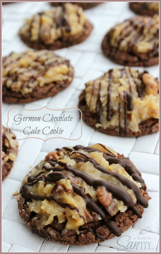 German Chocolate Cake Cookie by A Dash of Sanity